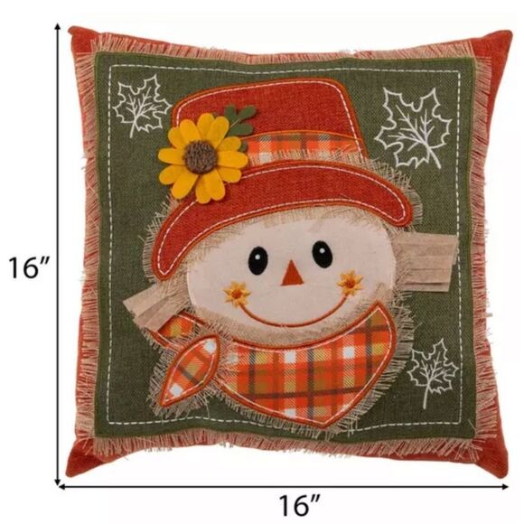 Plaid Scarecrow Pillow prefect for Fall - Picture 2 of 3
